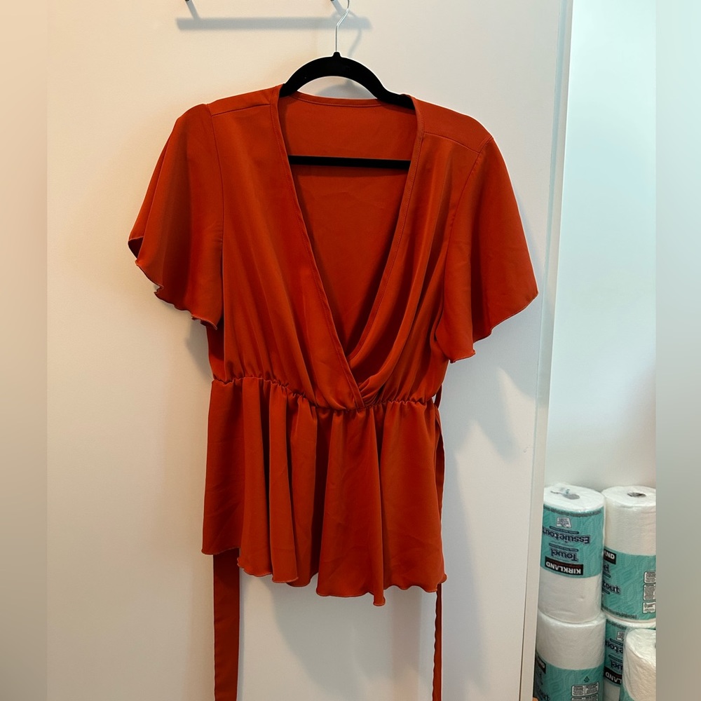 Orange blouse